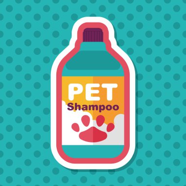 Uzun Gölge, eps10 ile evde beslenen hayvan şampuan düz simgesi