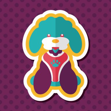 Uzun Gölge, eps10 ile evde beslenen hayvan köpek düz simgesi