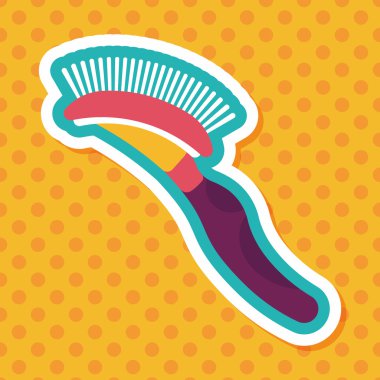 Uzun Gölge, eps10 ile evde beslenen hayvan köpek fırça düz simgesi