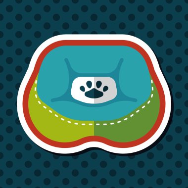 Uzun Gölge, eps10 ile evde beslenen hayvan yatak düz simgesi