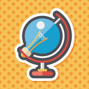 ampul uzun gölge, eps10 düz simgesi