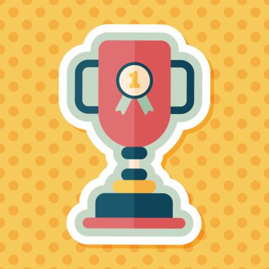 Uzun Gölge, eps10 ile kupa bardak düz simgesi