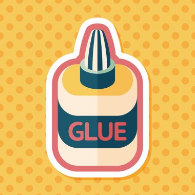 Uzun Gölge, eps10 ile tutkal düz simgesi