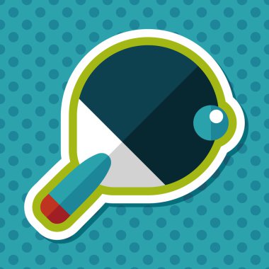 Uzun Gölge, eps10 ile Masa Tenisi raketi düz simgesi