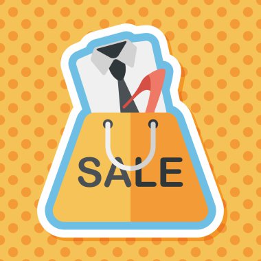 Uzun Gölge, eps10 ile alışveriş elbise düz simgesi