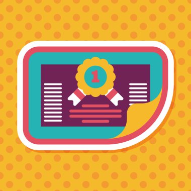 Uzun Gölge, eps10 ile Diploma düz simgesi