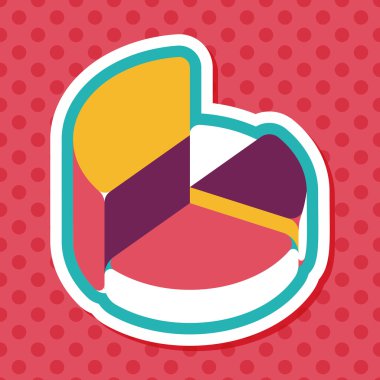 Uzun Gölge, eps10 ile iş pasta grafiği düz simgesi