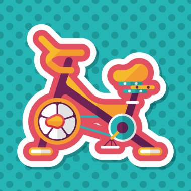 Uzun Gölge, eps10 ile egzersiz bisikleti düz simgesi