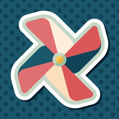 Uzun gölgeli yel değirmeni simgesi