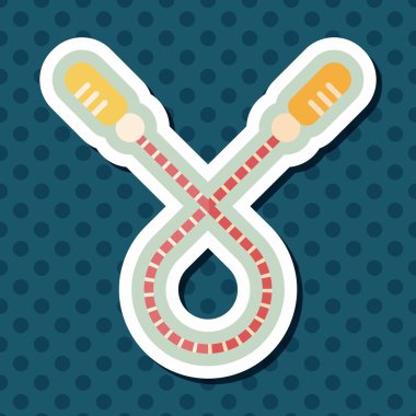 atlama ipi uzun gölge düz simgesiyle