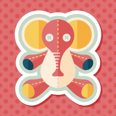 Uzun Gölge, eps10 ile fil bebek düz simgesi