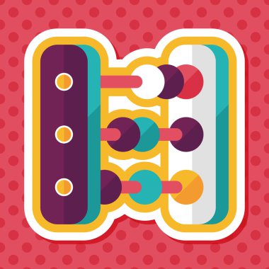 abaküs hesaplama uzun gölge düz simgesiyle