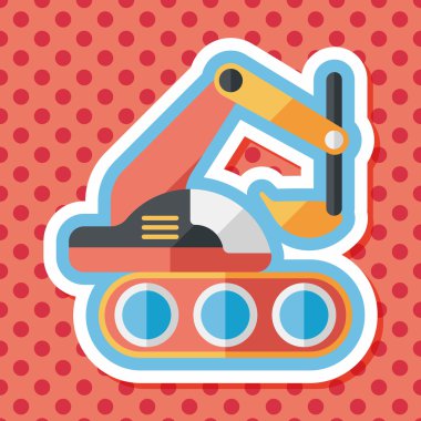 Uzun Gölge, eps 10 ile tarak digger düz simgesi