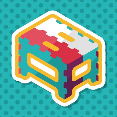 Uzun Gölge, eps10 katlanır sandalye düz simgesi