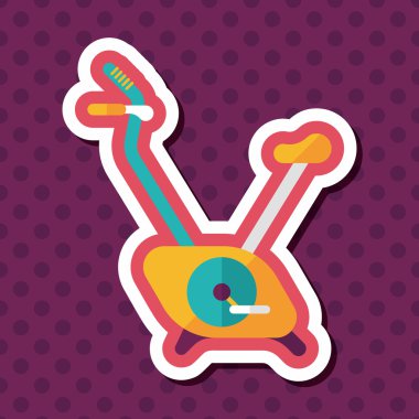 Uzun Gölge, eps10 ile egzersiz bisikleti düz simgesi