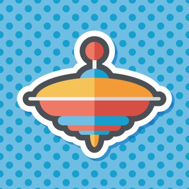 Uzun Gölge, eps10 Gyro düz simgesi