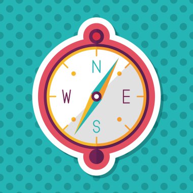 uzun gölge ile düz pusula simgesini