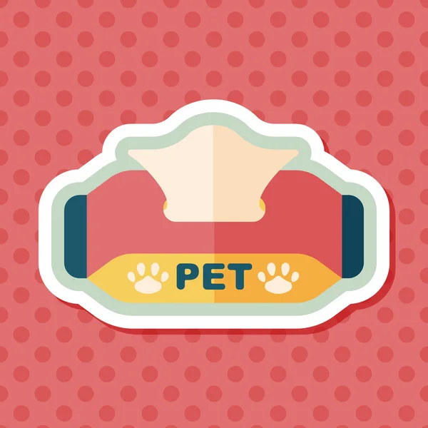 Pet style tissue case flat icon with long shadow,eps10 — Stock Vector