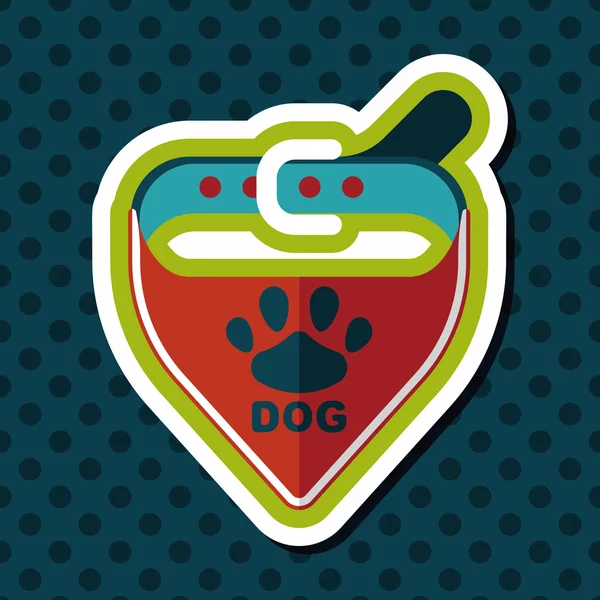 Cadenas para perros mascota icono plano con sombra larga, eps10 — Vector de stock