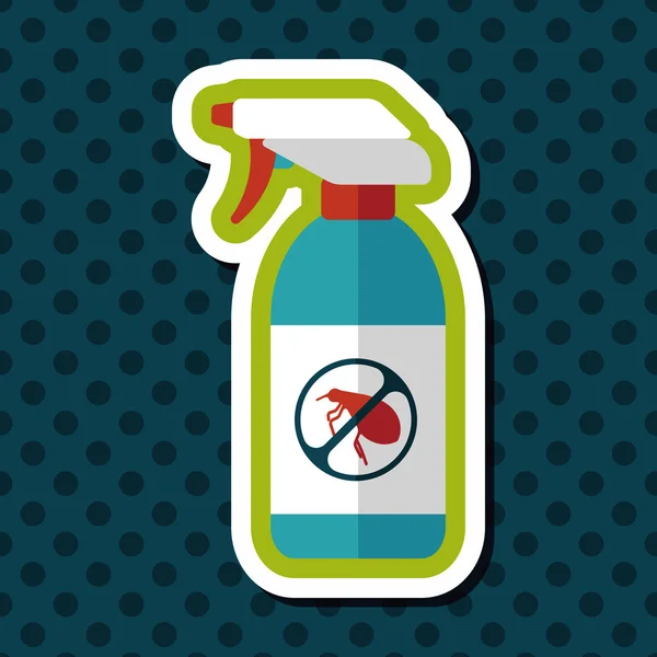 Huisdier vlooien spray platte pictogram met lange schaduw, eps10 — Stockvector