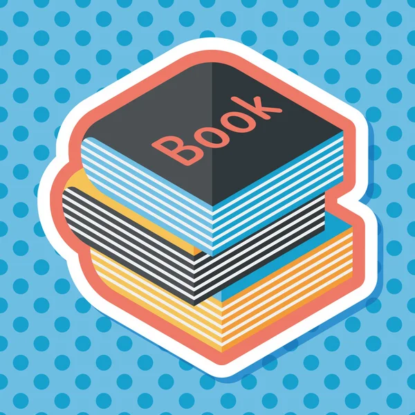 Book flat icon with long shadow, eps10 — стоковый вектор