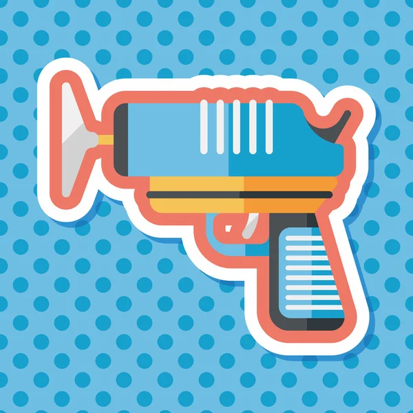 Water Gun flat icon with long shadow — Stock Vector