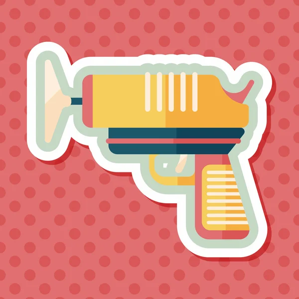 Water Gun flat icon with long shadow — Stock Vector