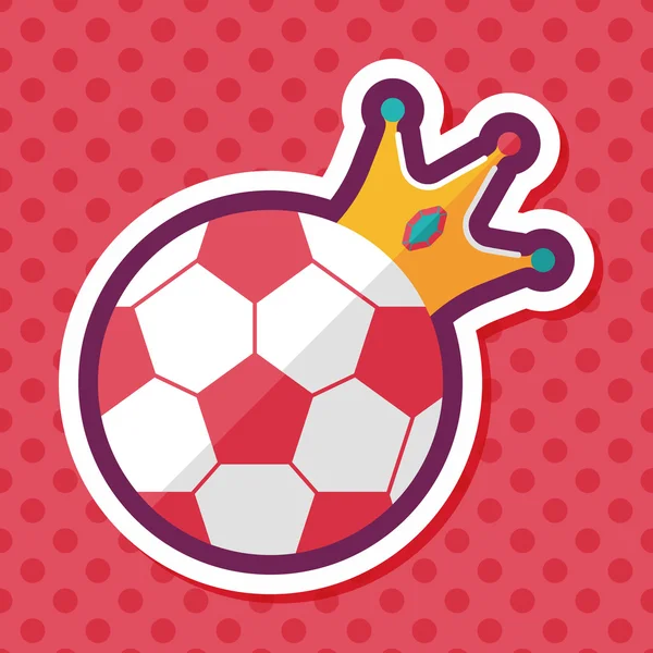 Futbol topu uzun gölge, eps10 düz simgesiyle — Stok Vektör