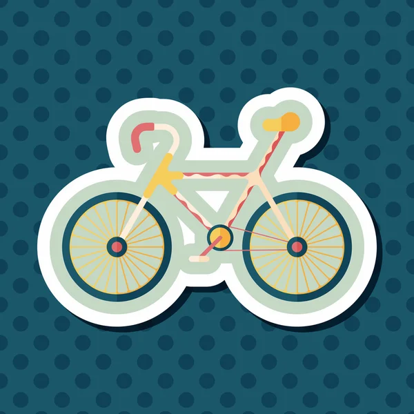 Ciclismo icono plano con sombra larga, eps10 — Archivo Imágenes Vectoriales