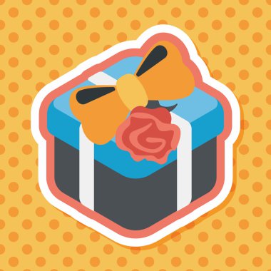 Uzun Gölge, eps10 Sevgililer günü hediyesi düz simgesiyle