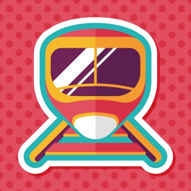 uzun gölge ile hız treni düz simgesi