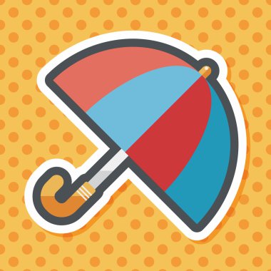 şemsiye uzun gölge düz simgesi