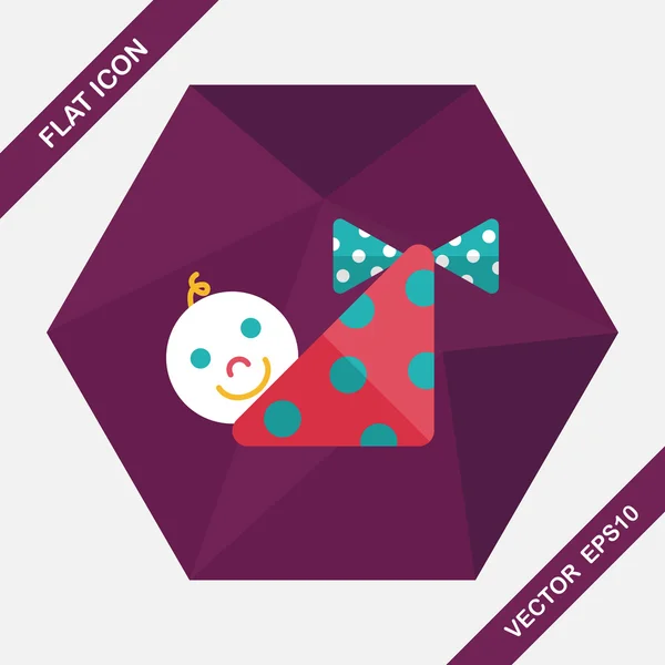 Baby flat icon with long shadow, eps10 — стоковый вектор