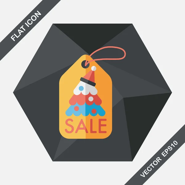 Christmas sale flat icon with long shadow, eps10 — Stock Vector