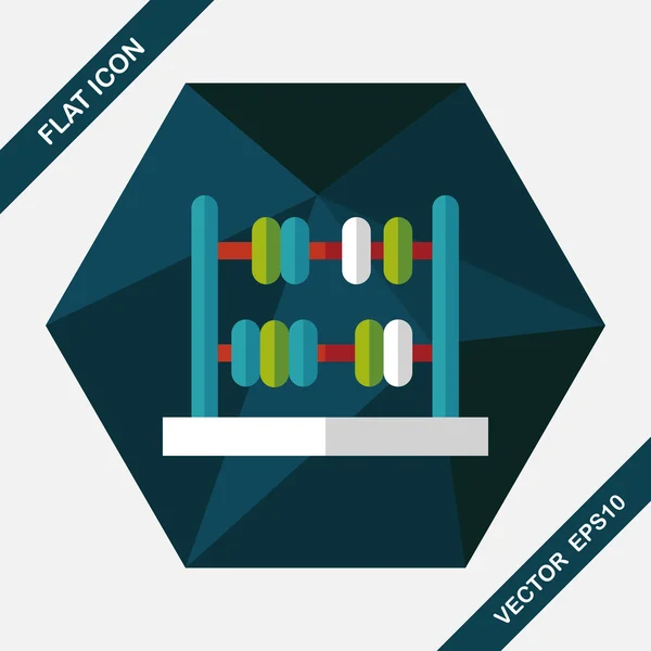 Calcul abaque icône plate avec ombre longue, eps10 — Image vectorielle