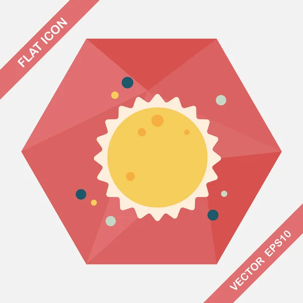 Space sun flat icon with long shadow,eps10
