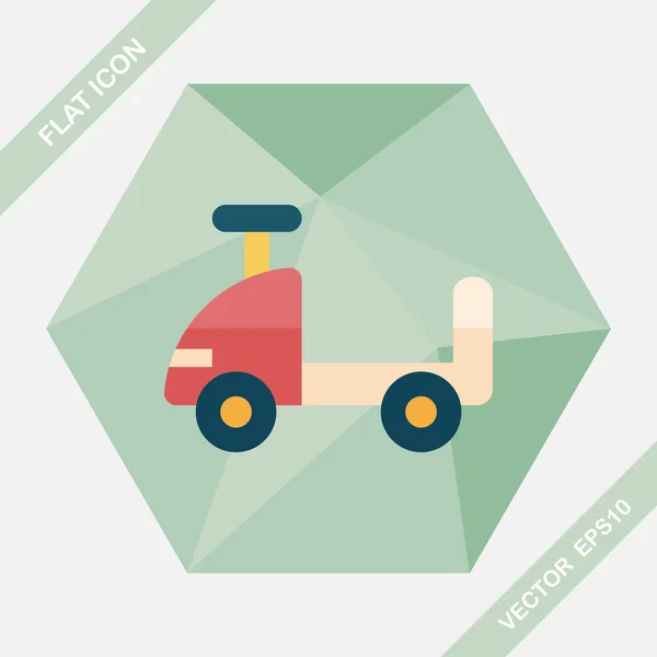 Speelgoed auto platte pictogram met lange schaduw, eps10 — Stockvector