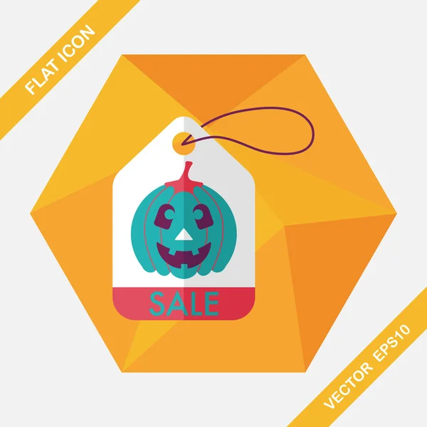 Halloween SALE ícone plano com sombra longa, eps10 —  Vetores de Stock