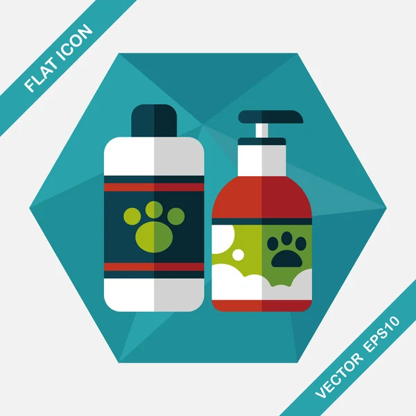 Pet shampoo flat icon with long shadow,eps10 — Stock Vector