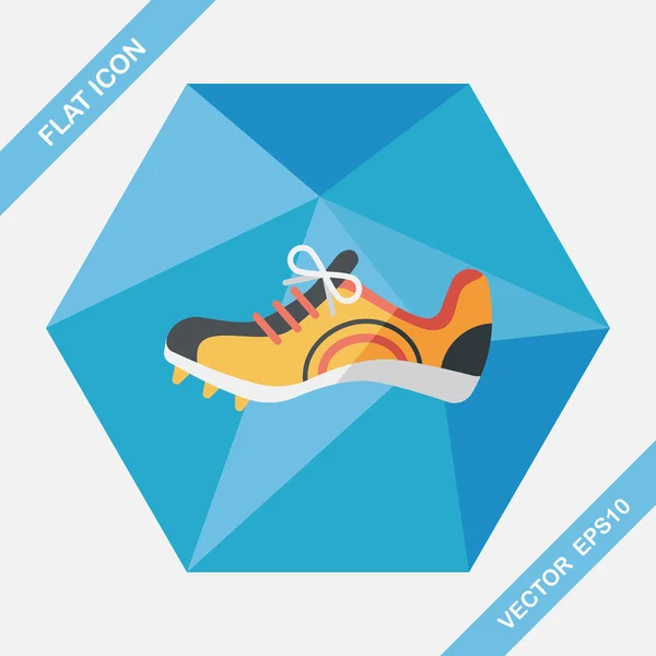 Sneaker flat icon with long shadow, eps10 — стоковый вектор