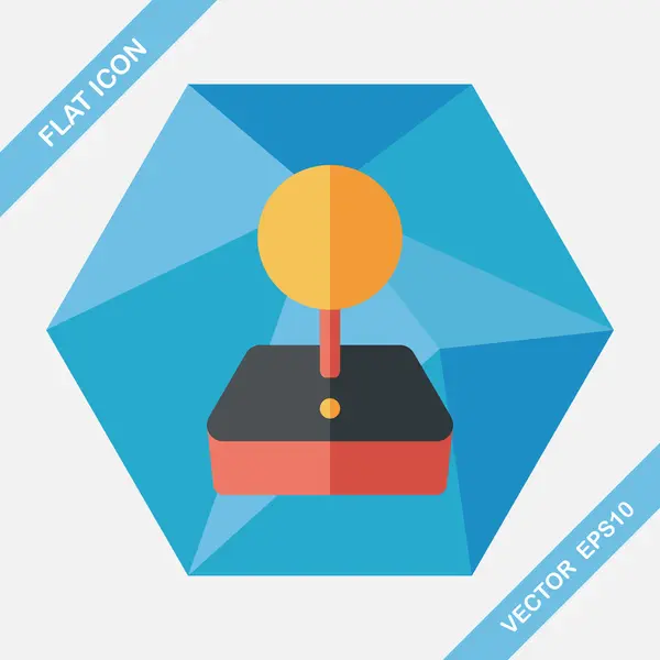 Joystick icône plate avec ombre longue, eps10 — Image vectorielle