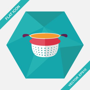 mutfak eşyaları su filtreleri uzun gölge, eps10 simgesiyle düz