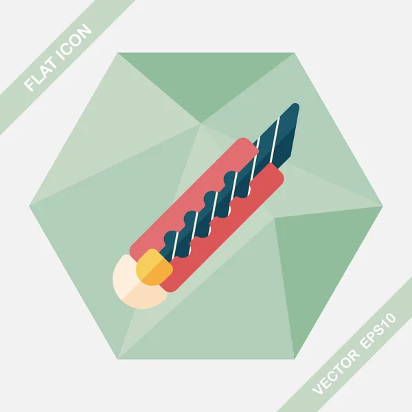 Utility mes platte pictogram met lange schaduw, eps10 — Stockvector