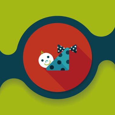 Bebek uzun gölge, eps10 düz simgesiyle