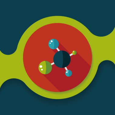 Uzun Gölge, eps10 ile molekül düz simgesi