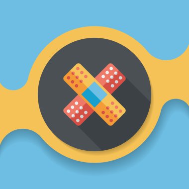 Uzun Gölge, eps10 tıbbi sargı düz simgesiyle