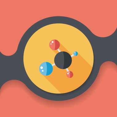 Uzun Gölge, eps10 ile molekül düz simgesi