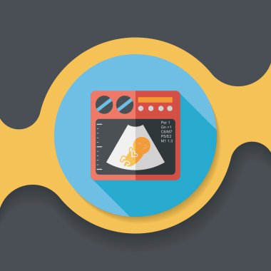 Ultrason bebek uzun gölge, eps10 düz simgesiyle