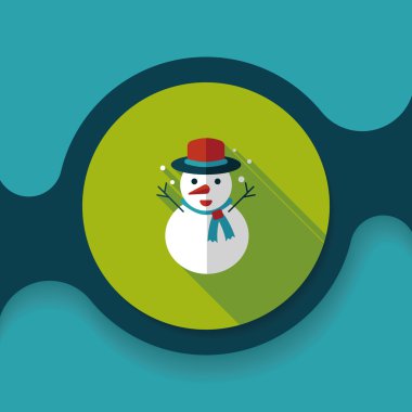 kardan adam düz simgesi ile uzun gölge, eps10