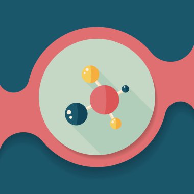 Uzun Gölge, eps10 ile molekül düz simgesi